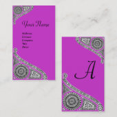 RENAISSANCE MONOGRAM 4 light paars Visitekaartje (Voorkant / Achterkant)