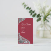 RENAISSANCE MONOGRAM 4 Marsala Red Visitekaartje (Staand voorkant)