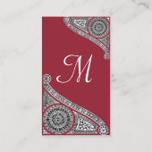 RENAISSANCE MONOGRAM 4 Marsala Red Visitekaartje (Achterkant)