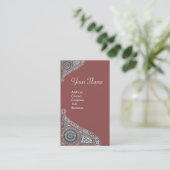 RENAISSANCE MONOGRAM 4 Marsala Red Visitekaartje (Staand voorkant)