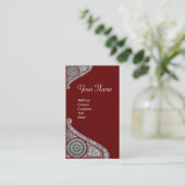 RENAISSANCE MONOGRAM 4 rood bruin Visitekaartje (Staand voorkant)