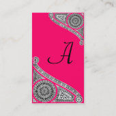 RENAISSANCE MONOGRAM 4 roze Visitekaartje (Achterkant)