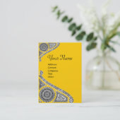 RENAISSANCE MONOGRAM 4 yellow sinaasappel Visitekaartje (Staand voorkant)