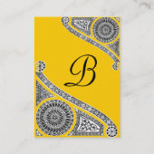 RENAISSANCE MONOGRAM 4 yellow sinaasappel Visitekaartje (Achterkant)