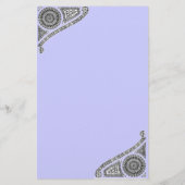 RENAISSANCE MONOGRAM Blacl Blauwgroen Blue Station Briefpapier (Achterkant)