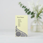 RENAISSANCE Monogram, goud metaalpapier Visitekaartje (Staand voorkant)