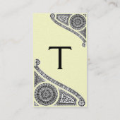 RENAISSANCE Monogram, goud metaalpapier Visitekaartje (Achterkant)