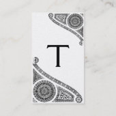 RENAISSANCE Monogram metallisch papier Visitekaartje (Achterkant)