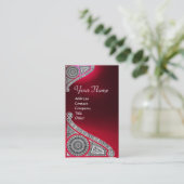 RENAISSANCE MONOGRAM Red Ruby Gem Visitekaartje (Staand voorkant)