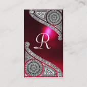 RENAISSANCE MONOGRAM Red Ruby Gem Visitekaartje (Achterkant)