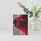RENAISSANCE MONOGRAM Red Ruby Gem Visitekaartje (Staand voorkant)