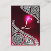 RENAISSANCE MONOGRAM Red Ruby Gem Visitekaartje (Achterkant)