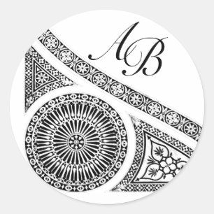 RENAISSANCE MONOGRAM RONDE STICKER