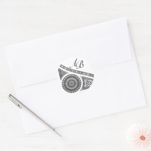RENAISSANCE MONOGRAM RONDE STICKER (Envelop)