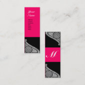 RENAISSANCE MONOGRAM roze Mini Visitekaartje (Voorkant / Achterkant)