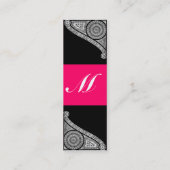 RENAISSANCE MONOGRAM roze Mini Visitekaartje (Achterkant)