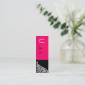 RENAISSANCE MONOGRAM roze Mini Visitekaartje (Staand voorkant)