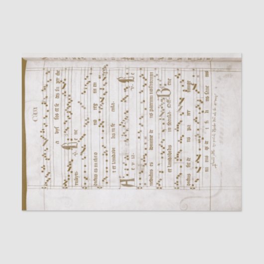 Renaissance Music met handgeschreven notitie onder Tissuepapier (Voorkant)