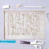 Renaissance Music met handgeschreven notitie onder Tissuepapier (Craft)