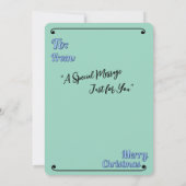 Renaissance Nativity Santa Christmas Card 5x7 Feestdagenkaart (Achterkant)