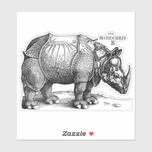 Renaissance neushoorn Albrecht Durer Sticker (Vel)