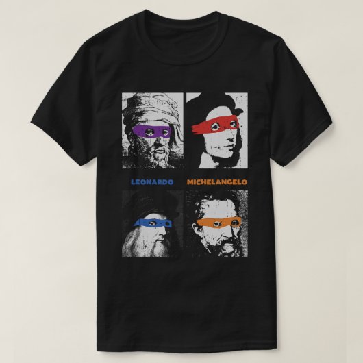 Renaissance Ninja Artiesten Grappig Gezegde Pop Ar T-shirt (Design voorkant)