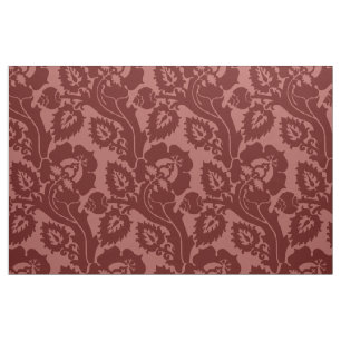 Renaissance Oblique Floral, Dark Red Stof