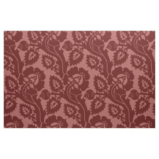 Renaissance Oblique Floral, Dark Red Stof (Fat Quarter)