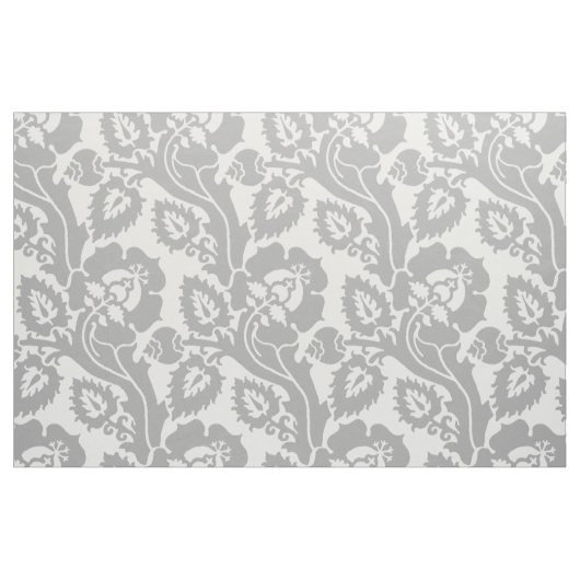 Renaissance Oblique Floral, Silver-Grey Stof (Fat Quarter)