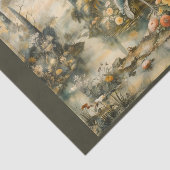 Renaissance olieverfschilderij met reiger en natuu tissuepapier (Detail)