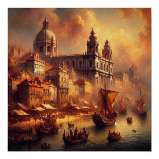 Renaissance olieverfschilderij perfect poster (Voorkant)