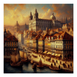 Renaissance olieverfschilderij perfect poster