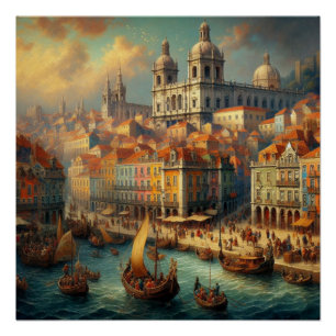 Renaissance olieverfschilderij perfect poster