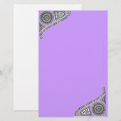 RENAISSANCE ,paars Briefpapier (Voorkant / Achterkant)