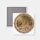 Renaissance Painting Parody Man Eating Sushi Magneet (Voorkant / Achterkant)