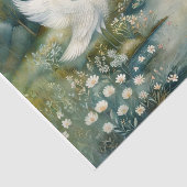 Renaissance painting with swan and lake tissuepapier (Detail)