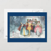 Renaissance People Vintage Kerstmis Feestdagenkaart (Voorkant / Achterkant)