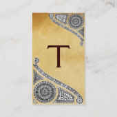 RENAISSANCE perkament monogram 1 Visitekaartje (Achterkant)