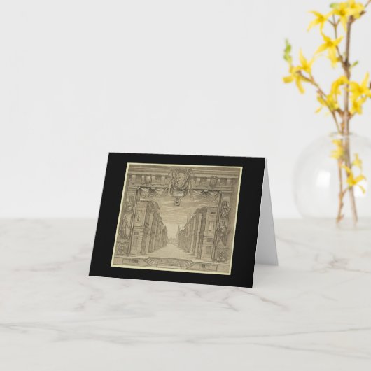 Renaissance-podiumontwerp Kaart (Gele Bloem)