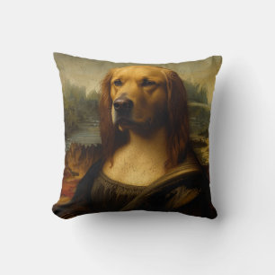 Renaissance Portret-Geïnspireerde Goud Retriever K Kussen