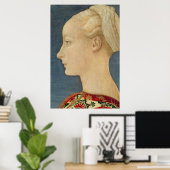 Renaissance portret van een Poster van een vrouw (Thuiskantoor)