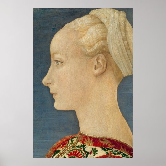 Renaissance portret van een Poster van een vrouw (Voorkant)