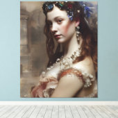 Renaissance Princess AI genereerde fantasiekunst Canvas Afdruk (Insitu (Houten vloer))