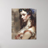 Renaissance Princess AI genereerde fantasiekunst Canvas Afdruk (Voorkant)