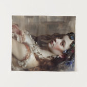 Renaissance Princess AI genereerde fantasiekunst Wandkleed (Voorkant (horizontaal))