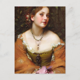 Renaissance Princess in een herfst Briefkaart