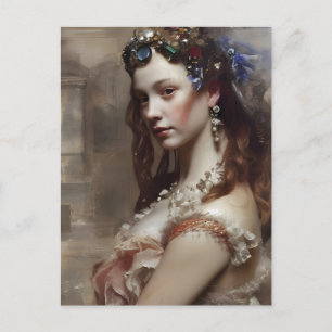 Renaissance Prinses AI gegensteerde fantasie kuns Briefkaart