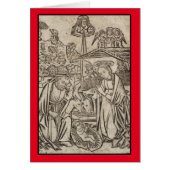 RENAISSANCE PRINT OF NATIVITY CHRISTMAS CARD (Voorkant)