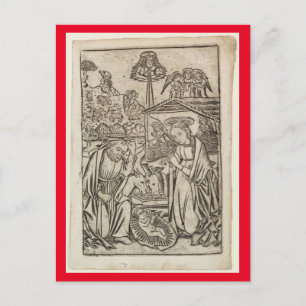 RENAISSANCE PRINT OF NATIVITY CHRISTMAS KAART