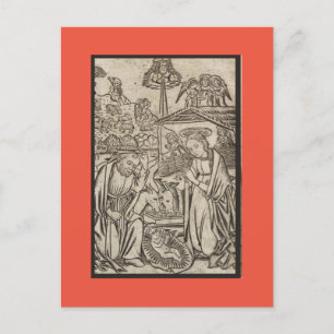 RENAISSANCE PRINT OF NATIVITY CHRISTMAS KAART